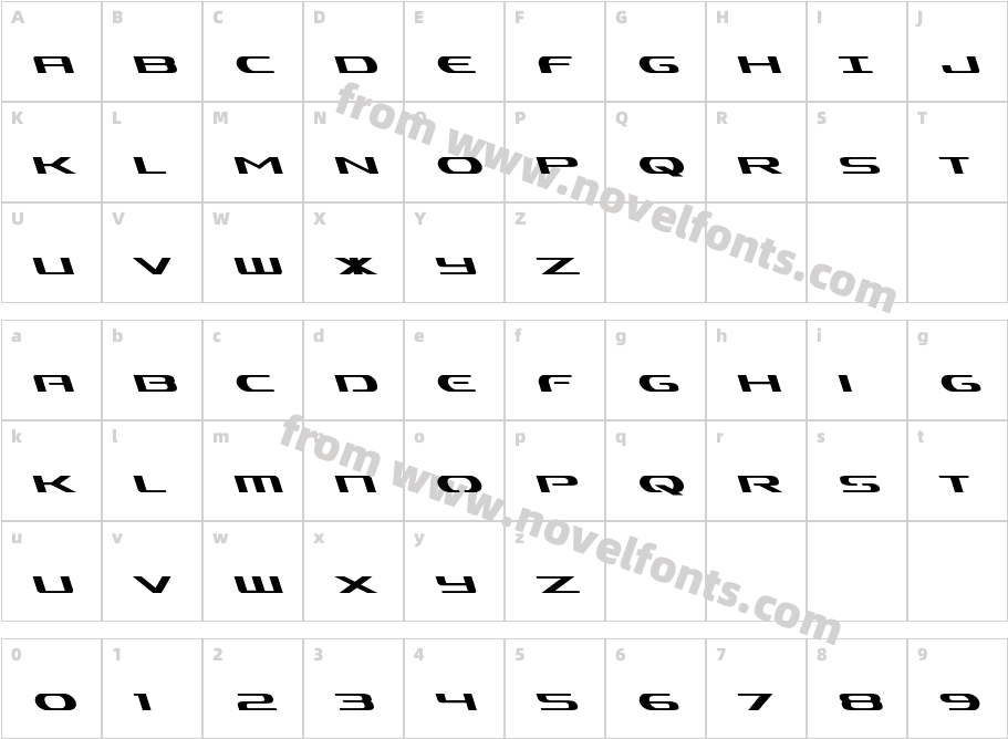 Alpha Men LeftalicCharacter Map