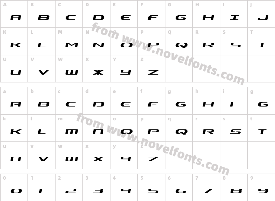 Alpha Men Semi-ItalicCharacter Map