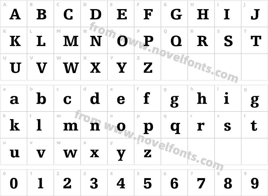 HumanistSlabserif712BT-BlackCharacter Map