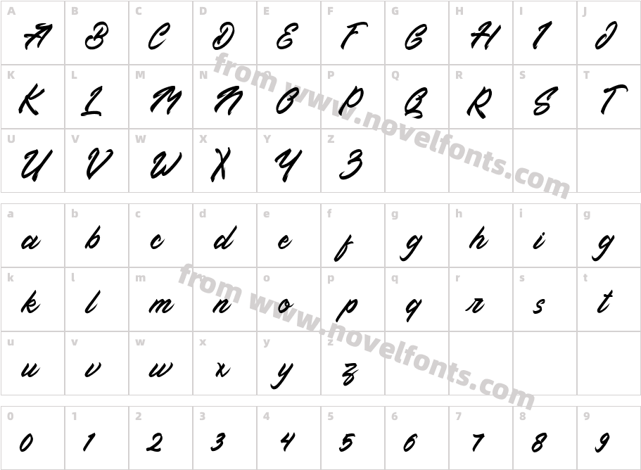 Powerfulm Samara RegularCharacter Map