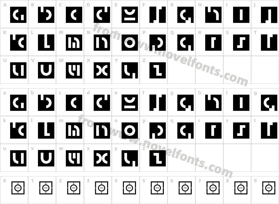 AlphaBloc StencilCharacter Map