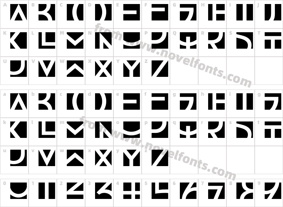 AlphaBloc ZoomCharacter Map