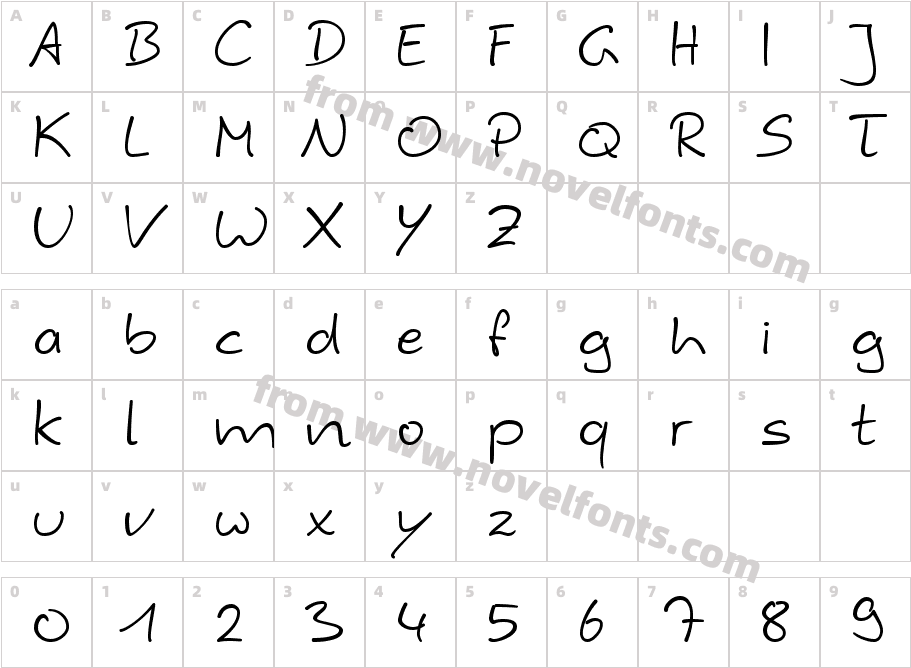 Hybi4Character Map