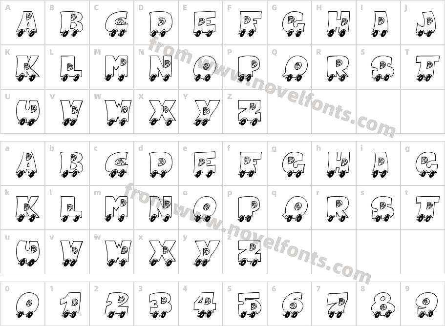 AlphaCarCharacter Map