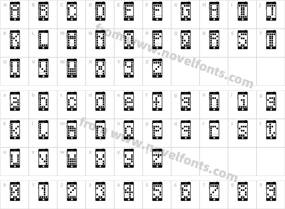 I Phone, You Phone RegularCharacter Map