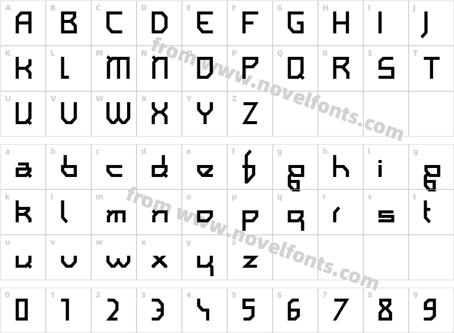 I am simplified BoldCharacter Map