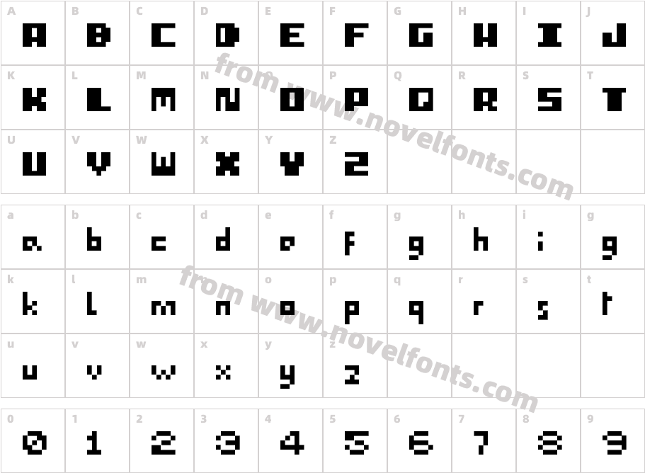 I pixel uCharacter Map