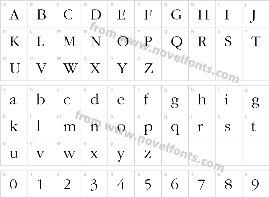 IGaramond RegularCharacter Map