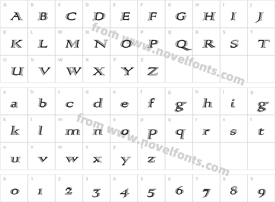 AlphaRevCharacter Map