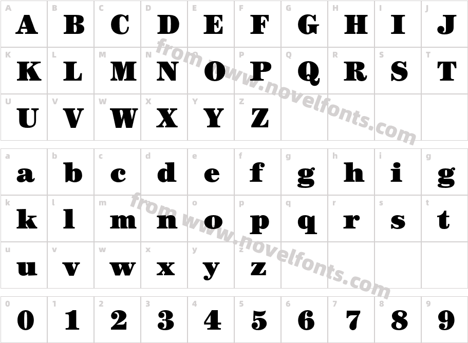 ITC Century UltraCharacter Map