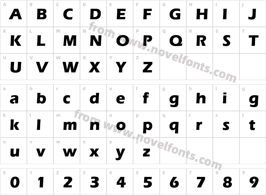 ITC ErasCharacter Map