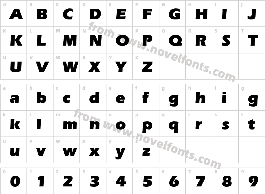 ITCErasStd-UltraCharacter Map