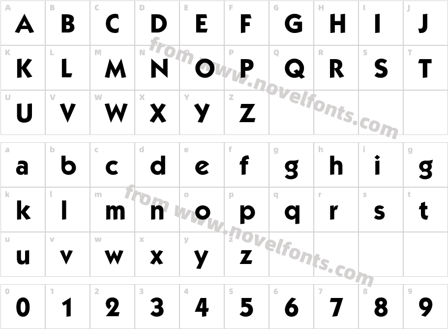 ITCKabelStd-BoldCharacter Map