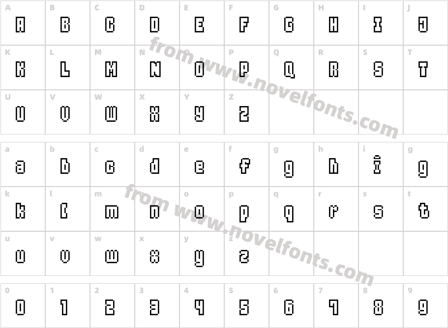 Ice Pixel7Character Map