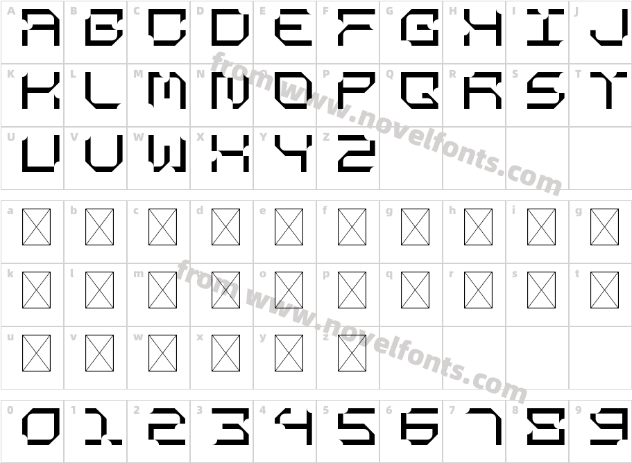 SHREDER RegularCharacter Map