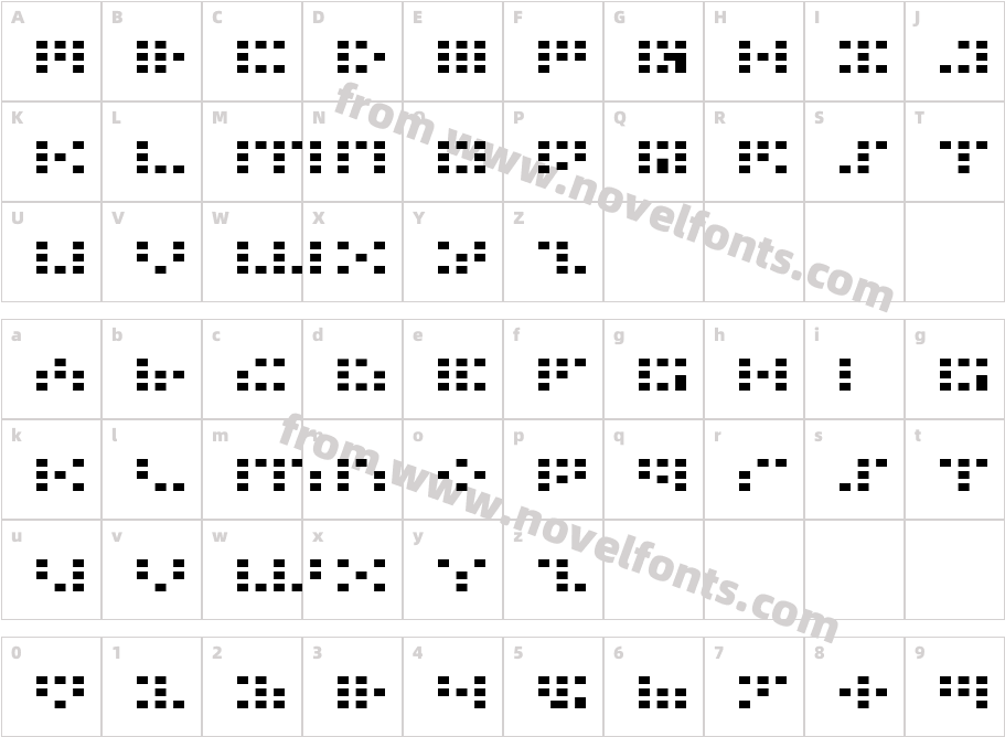 Iconian ExpandedCharacter Map