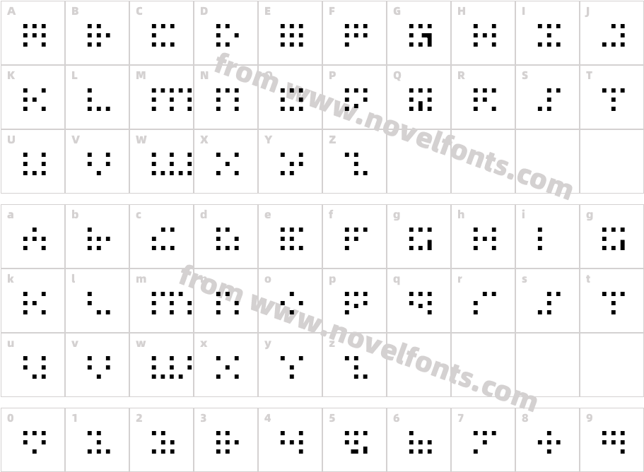 Iconian LightCharacter Map