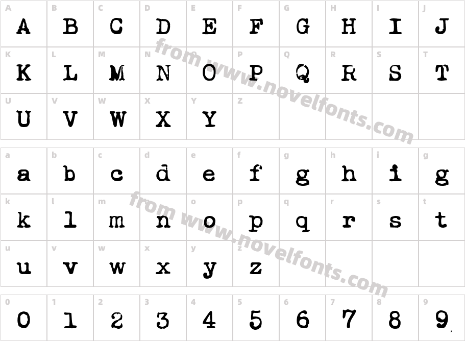 Ieicester BoldCharacter Map