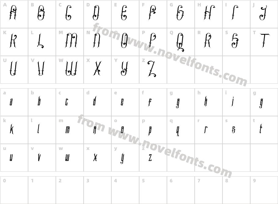 SamathortypefaceCharacter Map