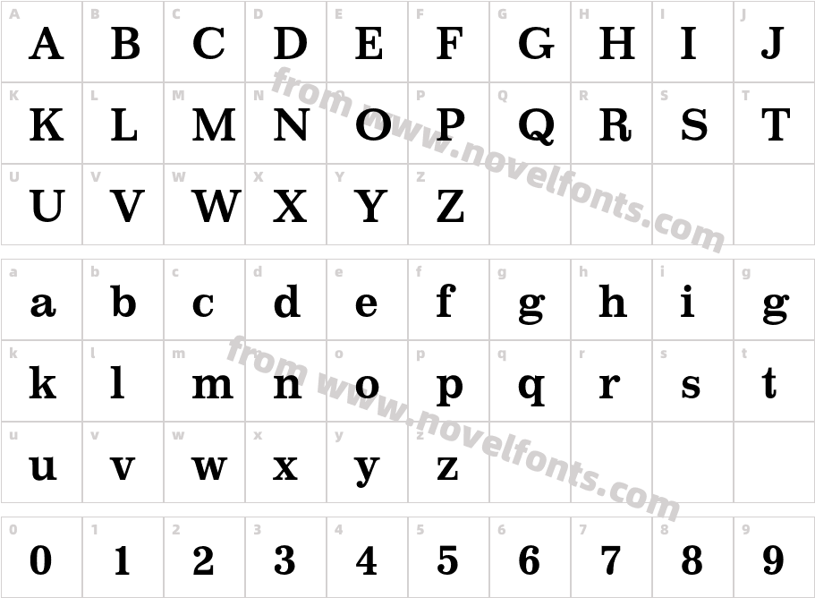 ImpressumEF-MediumCharacter Map