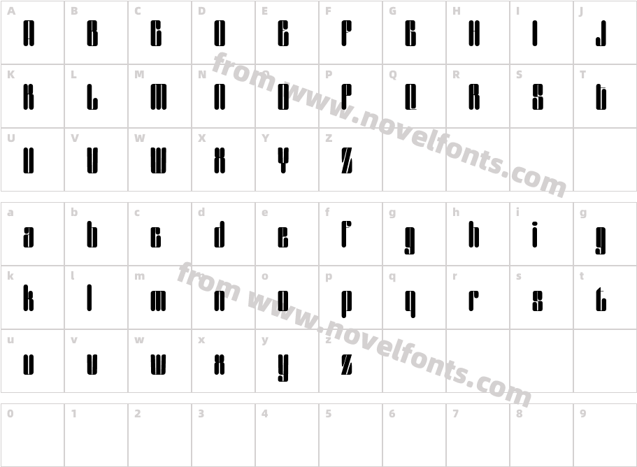 Sazzle Rounded Demo RegularCharacter Map