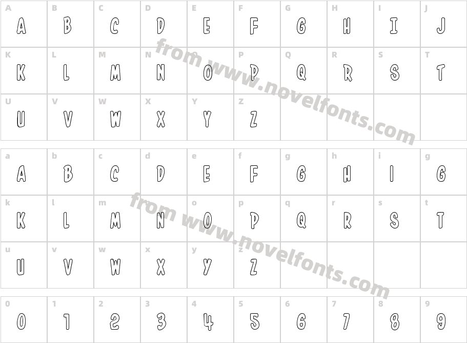 In-House Edition OutlineCharacter Map