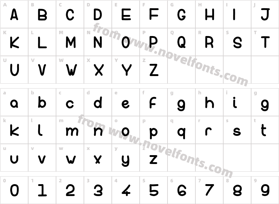 InFormal Style BoldCharacter Map