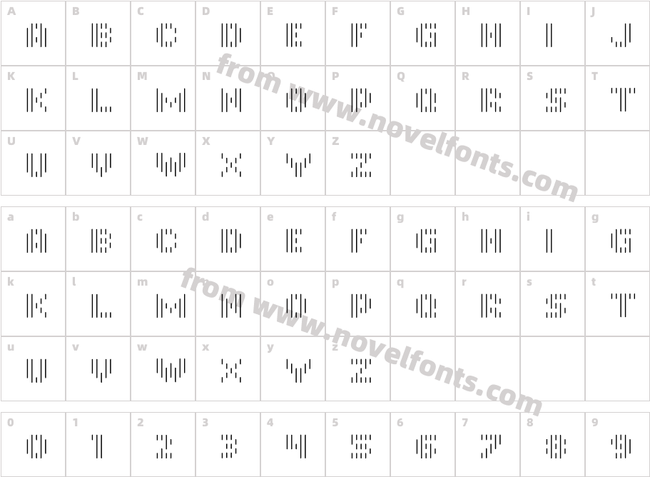 InMono-RegularCharacter Map