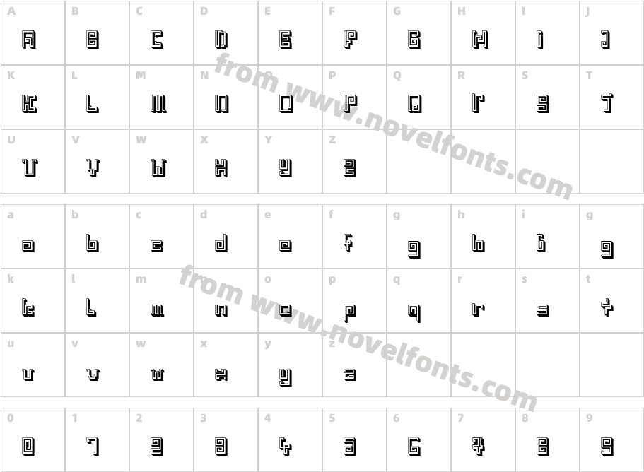 IndiaSnakePixelLabyrinthGam-dCharacter Map