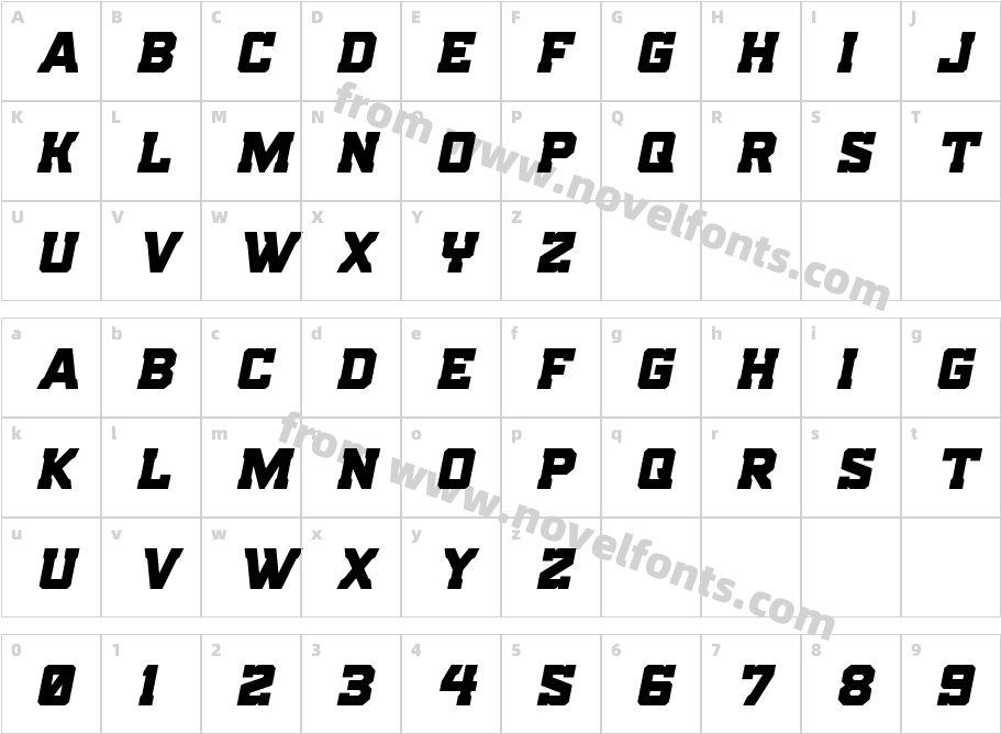 Indian Steeds Compact ItalicCharacter Map