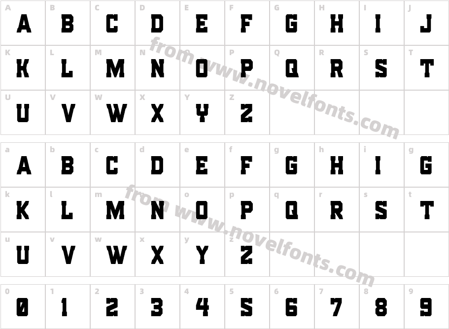 Indian Steeds CondensedCharacter Map