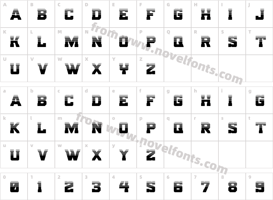 Indian Steeds HalftoneCharacter Map