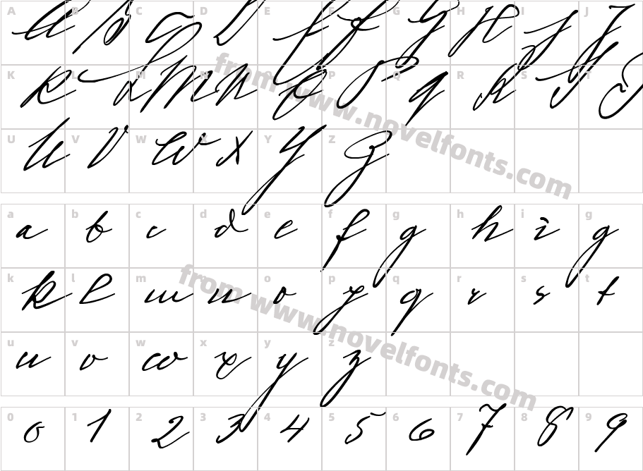 Sigmund Freud Typeface PROCharacter Map
