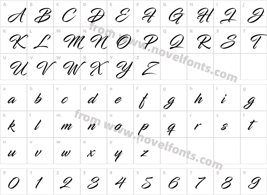 InfiniteStroke-CondensedCharacter Map