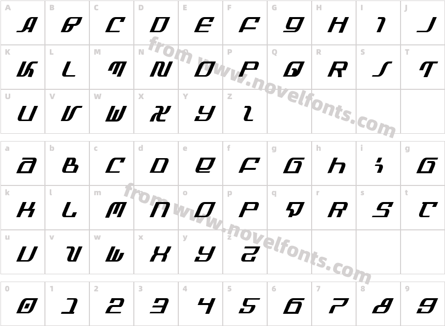 Infinity Formula Cond ItalicCharacter Map