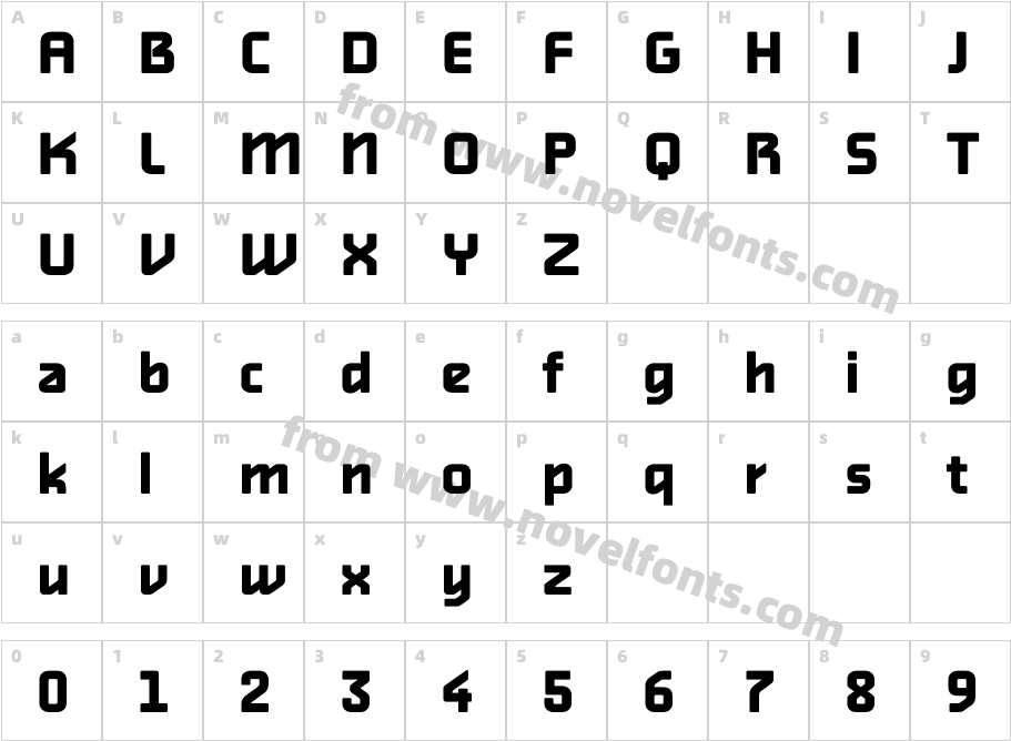 Alphaville-BoldCharacter Map