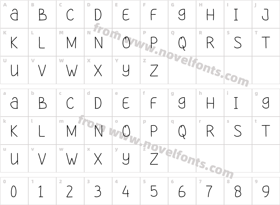 Iniya DisplayCharacter Map