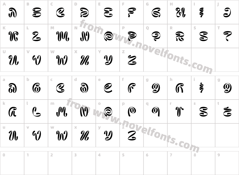 Sorca RegularCharacter Map