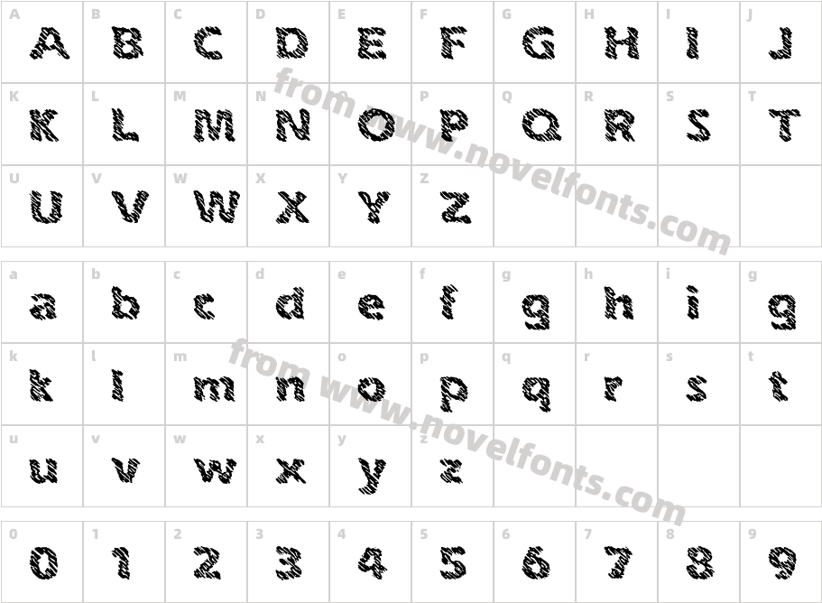 Ink Swipes (BRK)Character Map