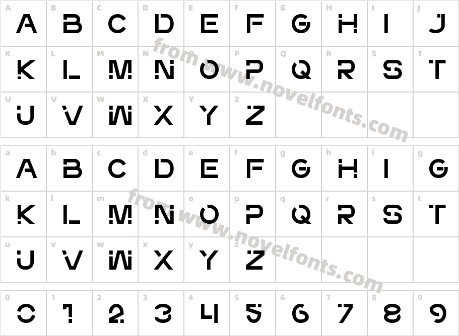 Space MaticCharacter Map