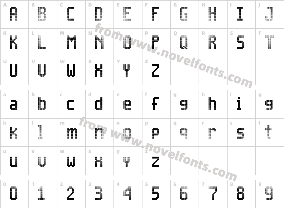 Inova 13x7 RegularCharacter Map