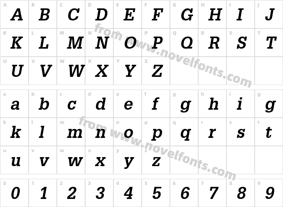 Installation S Si Bold ItalicCharacter Map