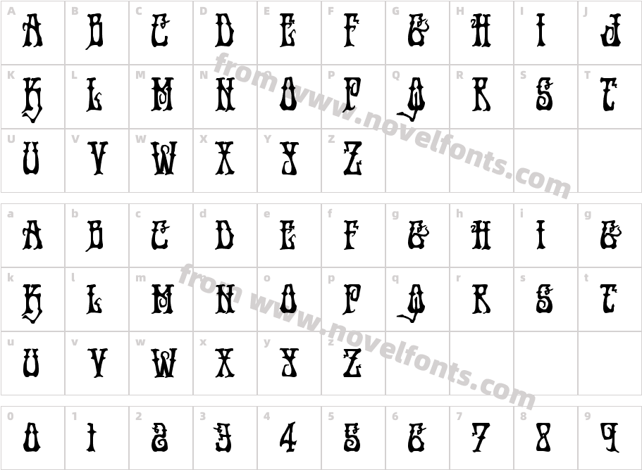 Instant Zen BoldCharacter Map