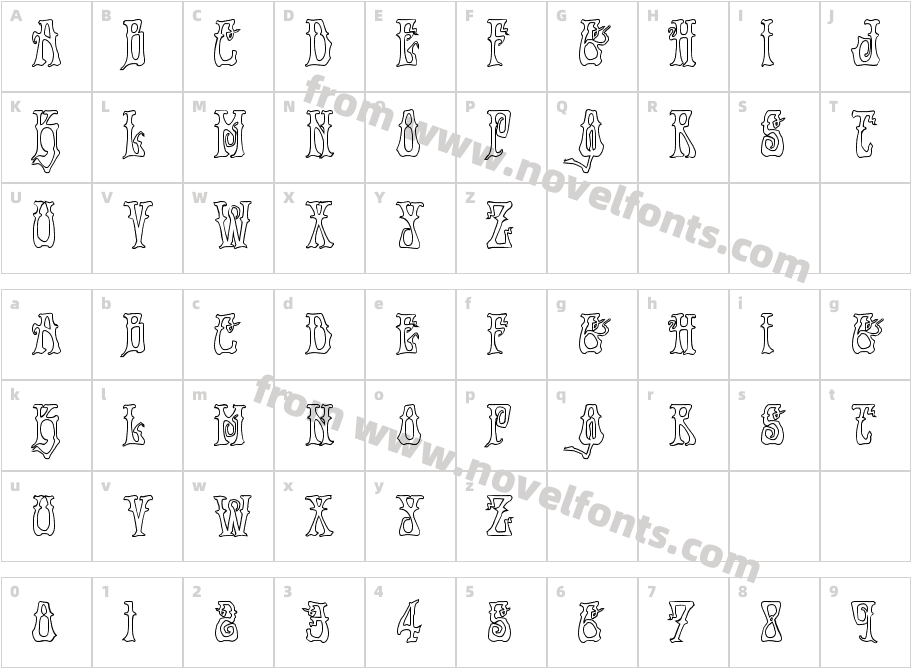 Instant Zen OutlineCharacter Map