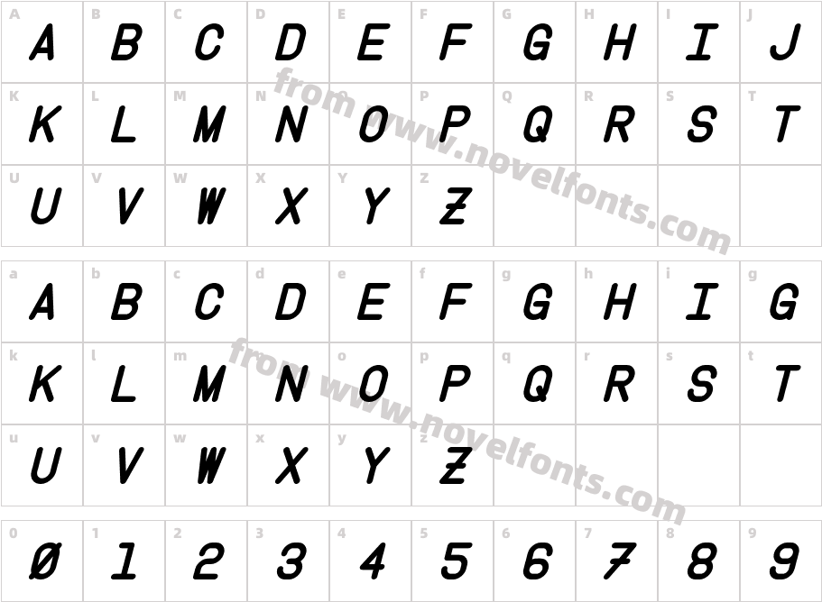 Instruction Bold ItalicCharacter Map