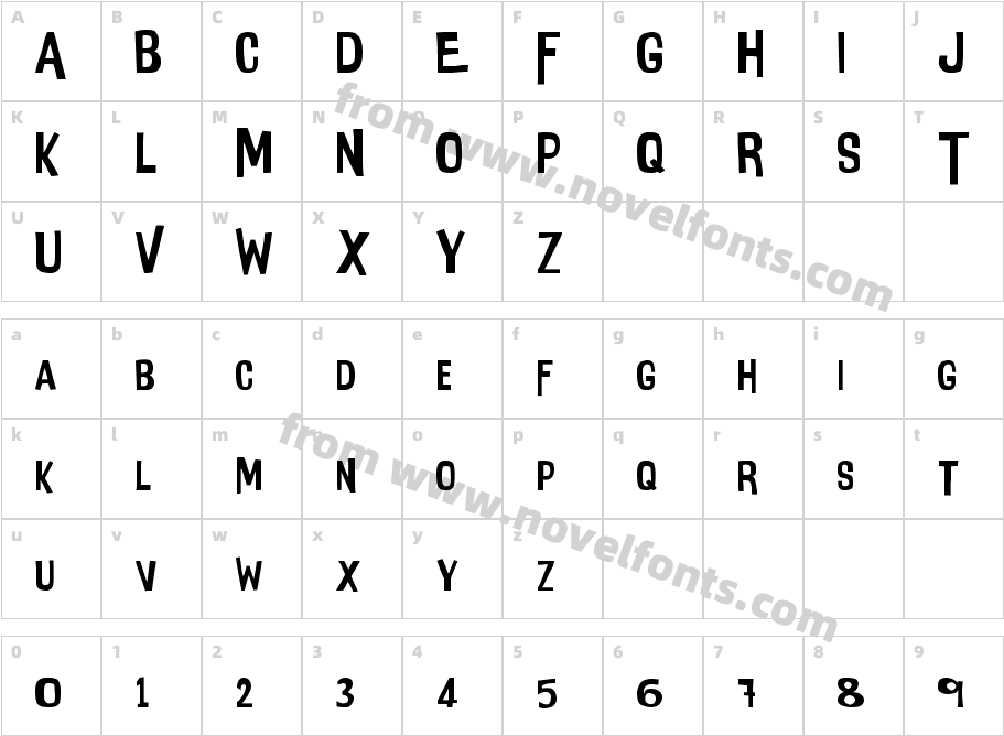 Intensa FuenteCharacter Map