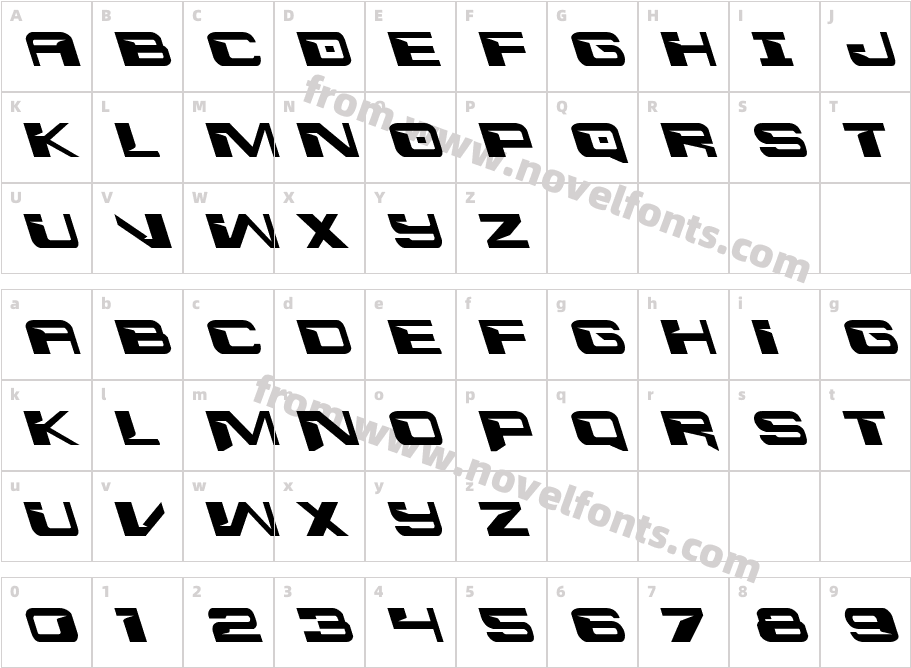 Interdiction LeftalicCharacter Map