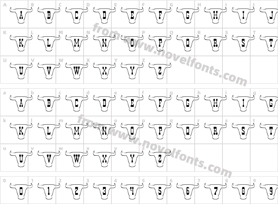 101! Texan StyleCharacter Map