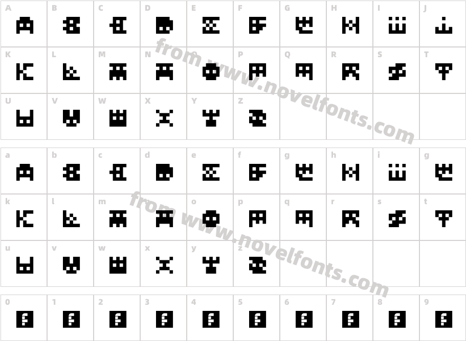 InvadeMytye RegularCharacter Map