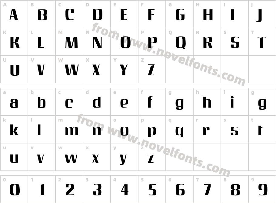 Inverserif-NormalCharacter Map